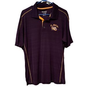 LSU Tigers Polo Shirt Embroidered Logo